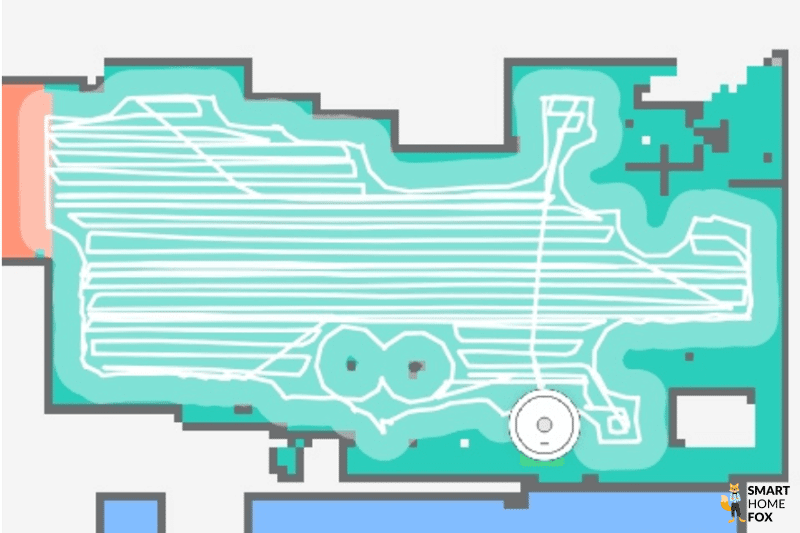 Deep mopping is activated in the Roborock S7 MaxV Ultra App and the robot mops the floors more thoroughly.